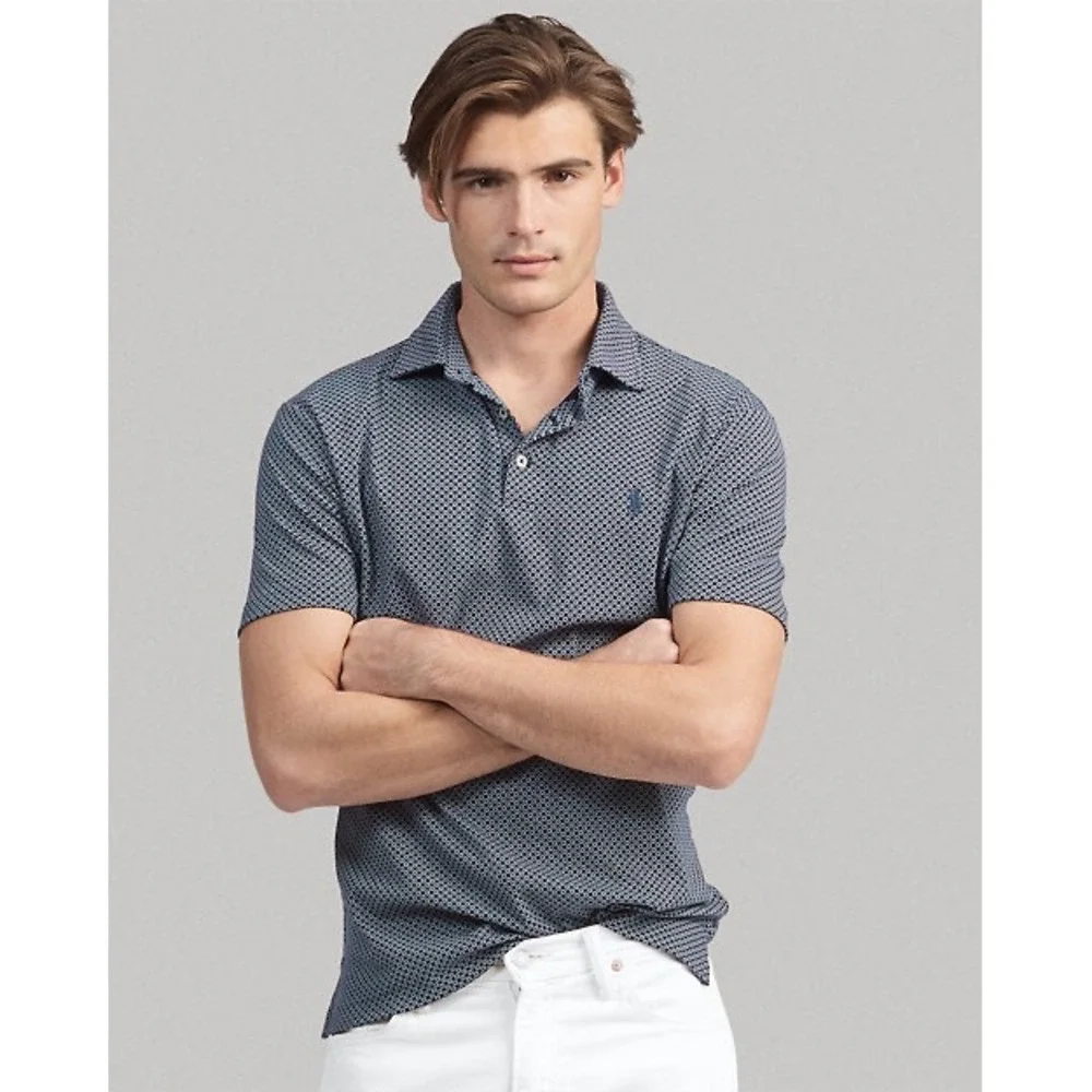 Polo Ralph Lauren Performance Polo Classic‎ Fit Dotted Print Short Sleeve Large